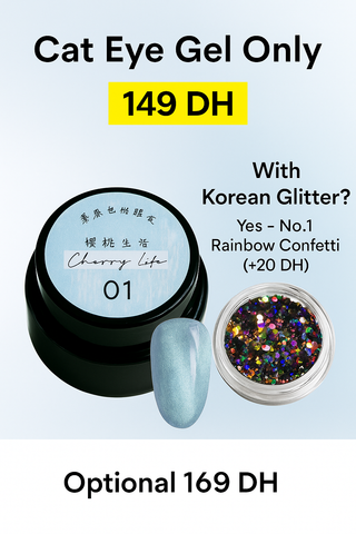 🧊 Vernis Gel Cat Eye – Bleu Glacé